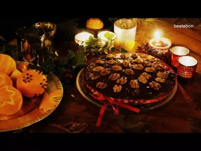 Cevizli, çikolatali Noel pastasi ANYZ tarfileri XII