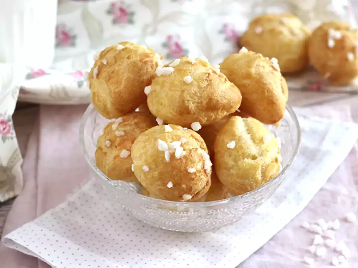 Chouquettes, sedefli şekerli choux