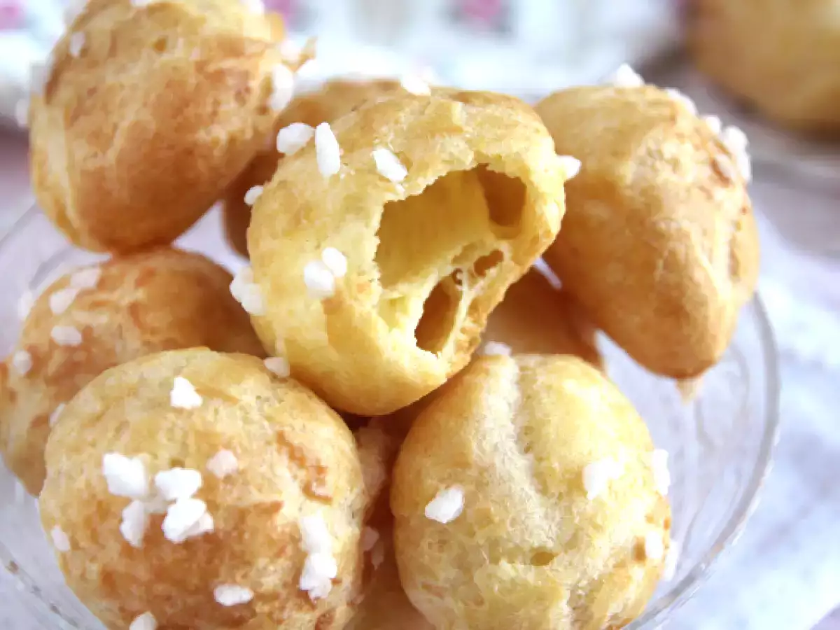 Chouquettes, sedefli şekerli choux - fotoğraf 6