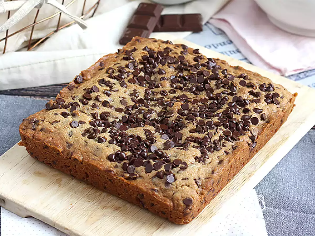 Çikolata parçacıklı kurabiye keki - fotoğraf 4