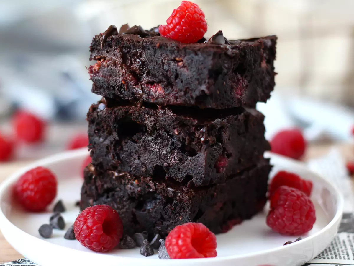 Çikolatalı ahududulu brownie, saf hoşgörü! - fotoğraf 5