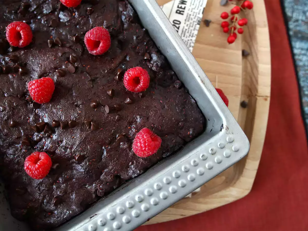 Çikolatalı ahududulu brownie, saf hoşgörü! - fotoğraf 8