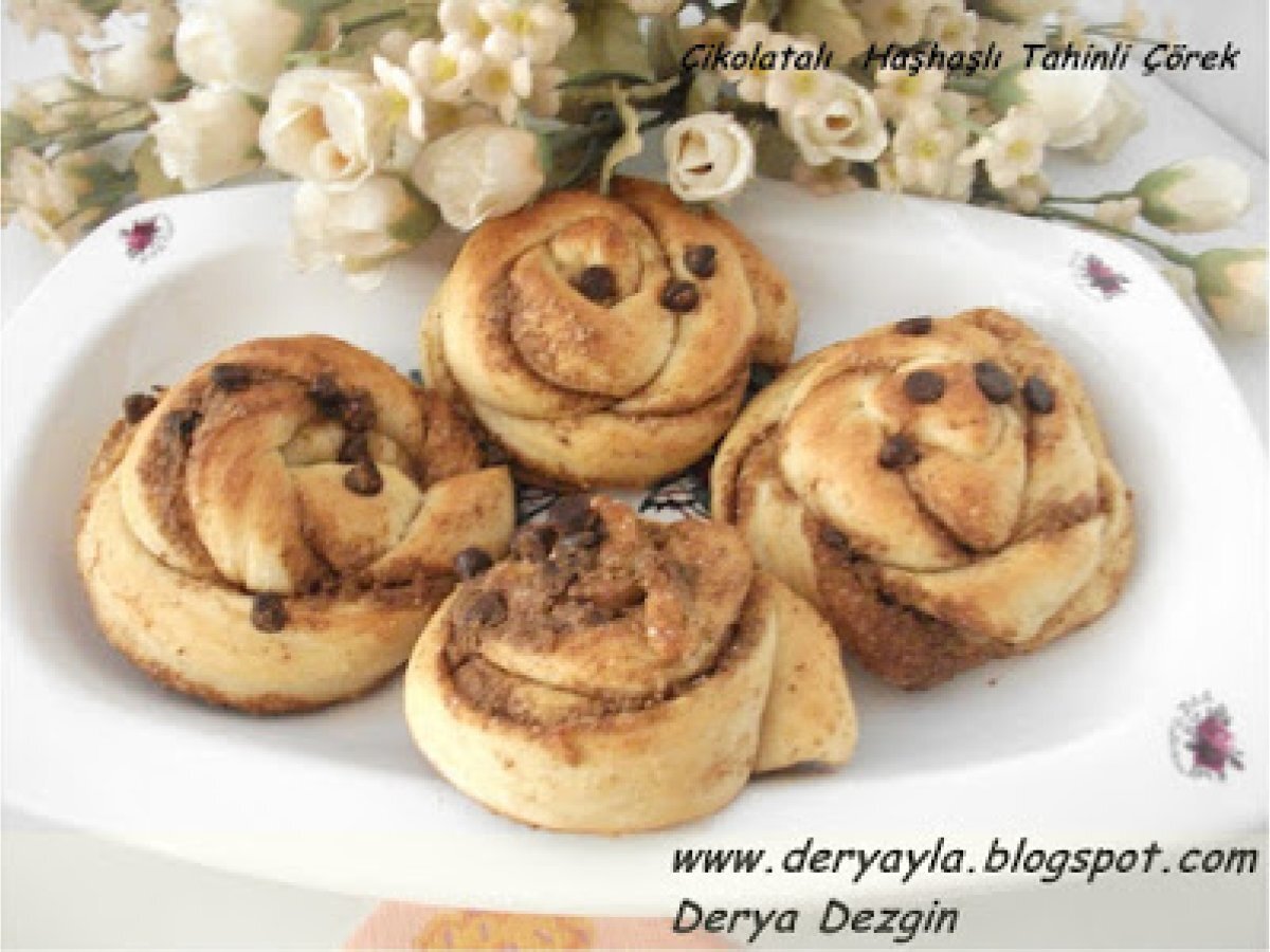Çikolatalı, Haşhaşlı, Tahinli Çörek