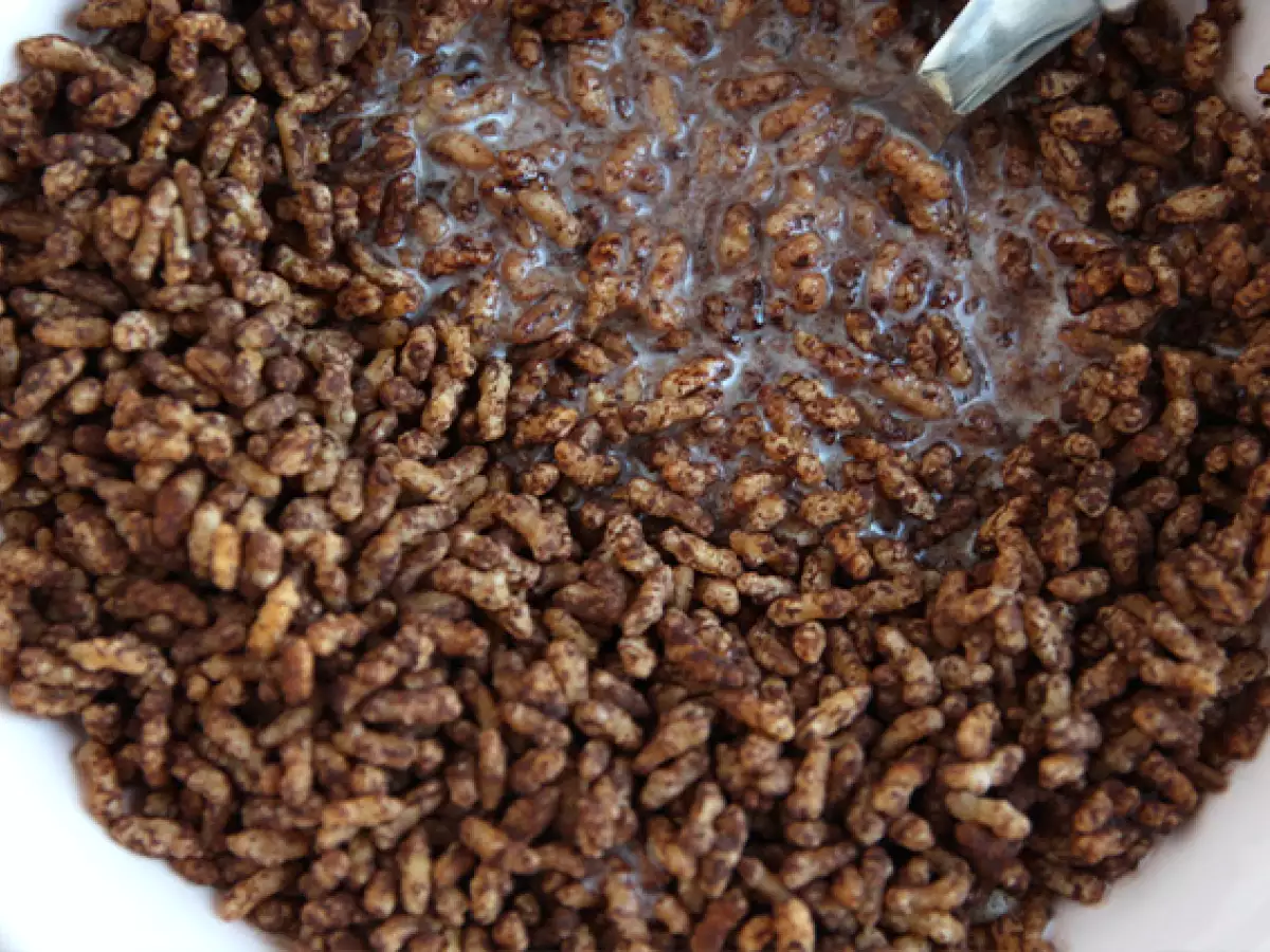 Çikolatalı pirinç gevrekleri. Hindistan cevizi pops - fotoğraf 4