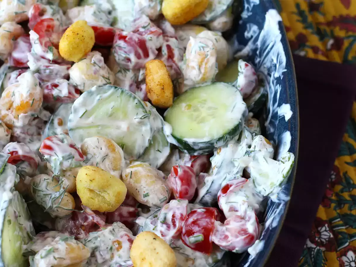 Çıtır gnocchi salatası, ultra şık, lezzetli ve dengeli, yaz için mükemmel! - fotoğraf 2