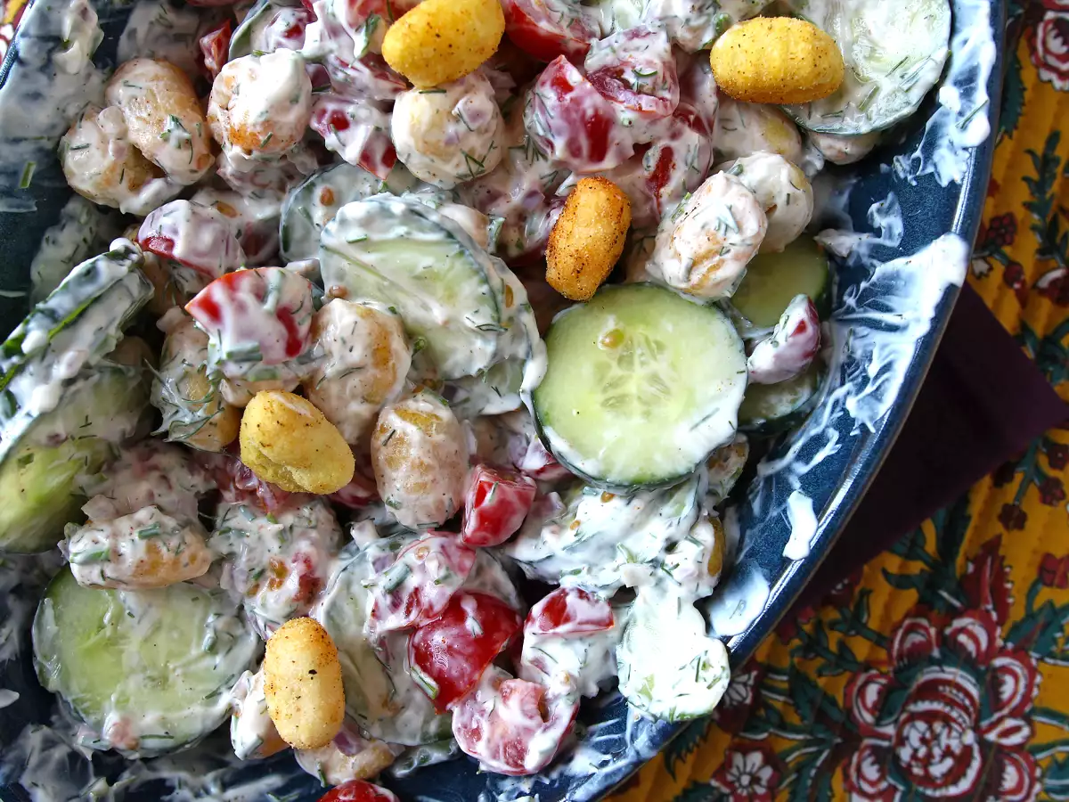 Çıtır gnocchi salatası, ultra şık, lezzetli ve dengeli, yaz için mükemmel! - fotoğraf 4