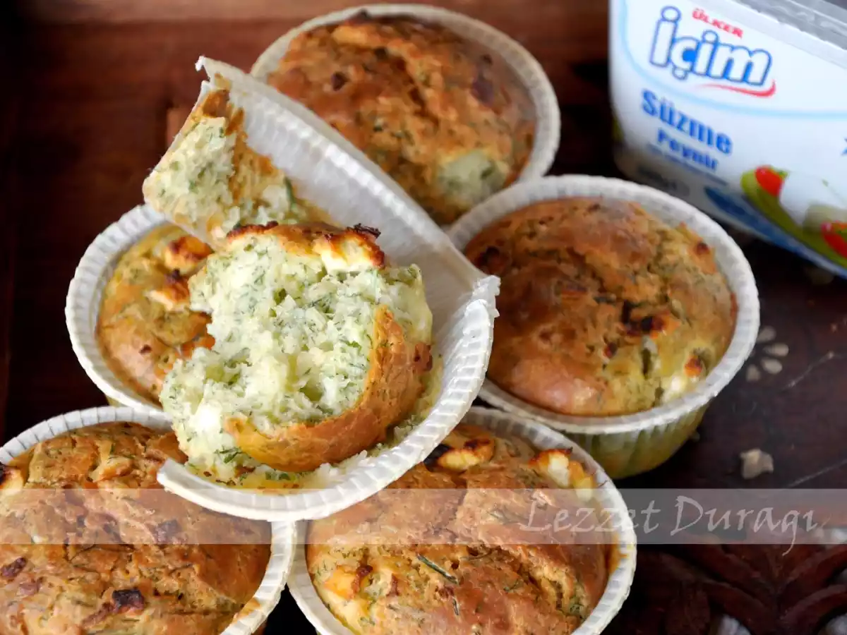Dere Otlu Süzme İçim Peynirli Muffin