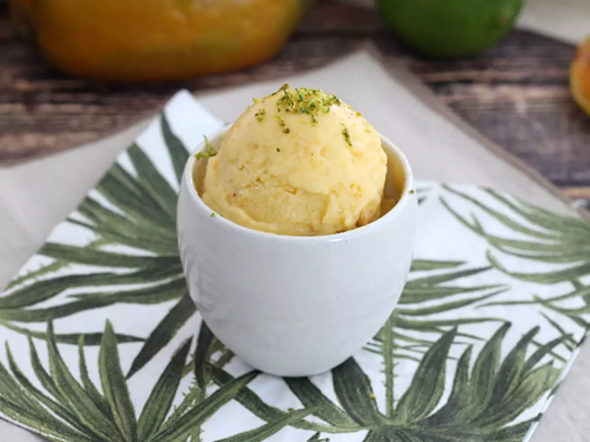 Dondurma Makinesi Kullanmadan Mango Dondurması