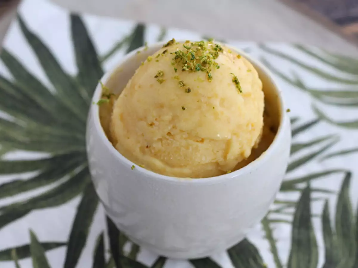 Dondurma Makinesi Kullanmadan Mango Dondurması - fotoğraf 4