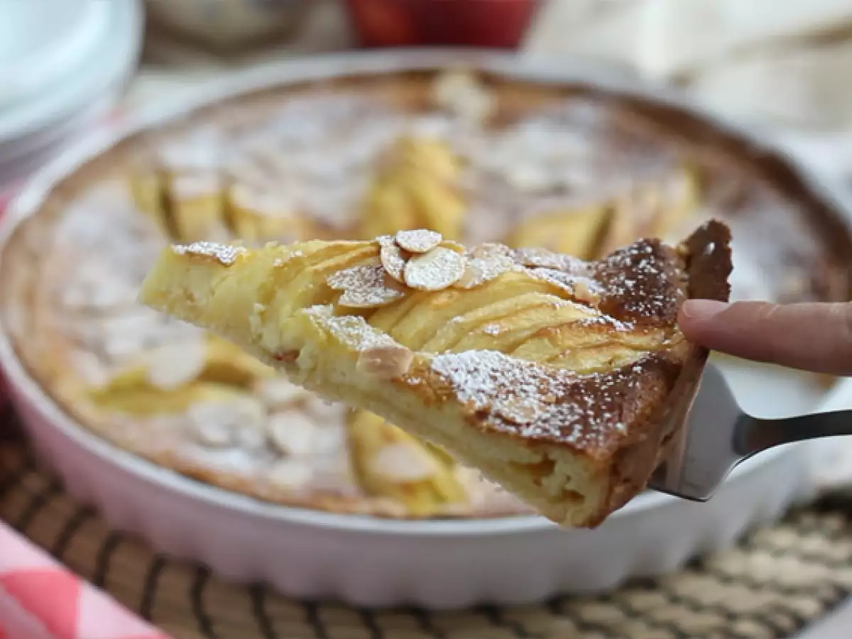 Elmalı ve Bademli Tart (Tarte Normande) - fotoğraf 3