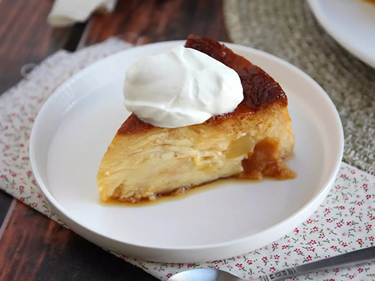 Elmalı ve Karamelli Kruvasanlı Puding - fotoğraf 6