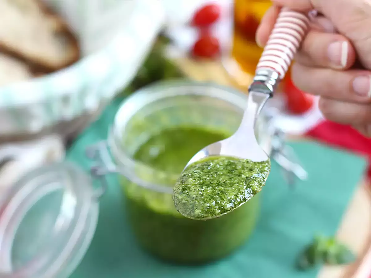 Ev yapımı yeşil pesto - pesto alla genovese - fotoğraf 3