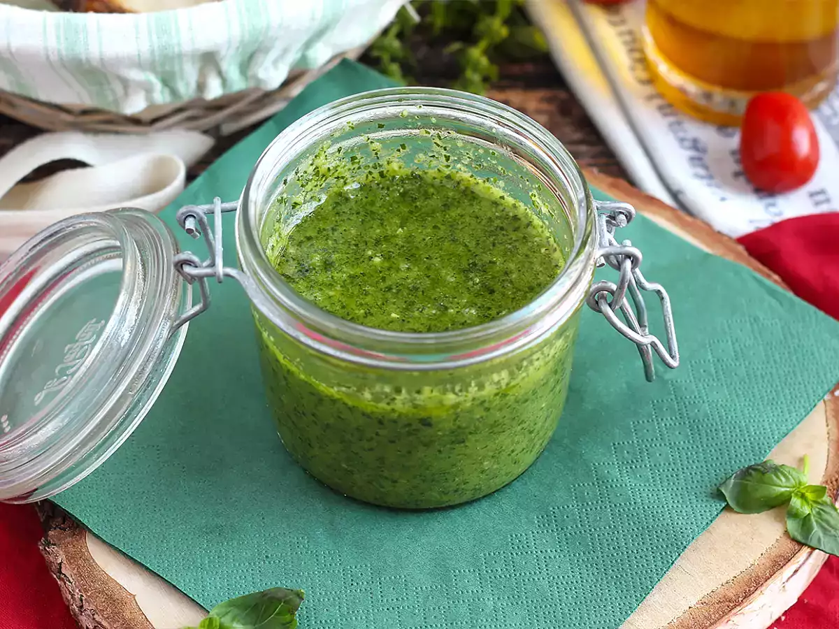 Ev yapımı yeşil pesto - pesto alla genovese - fotoğraf 5