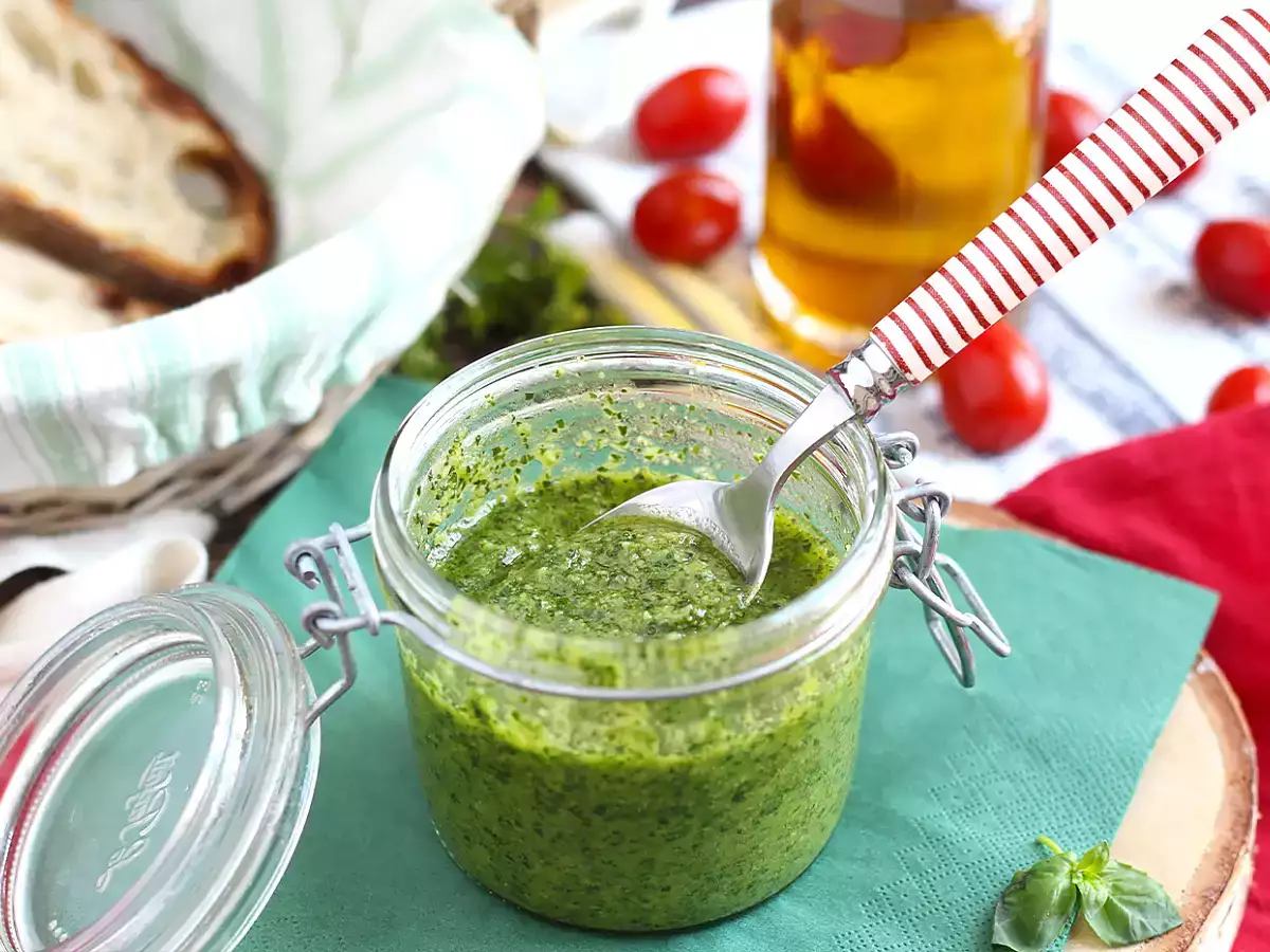 Ev yapımı yeşil pesto - pesto alla genovese - fotoğraf 6