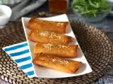 Feta Saganaki, beyaz peynir ve ballı cips için Yunan tarifi, fotoğraf 1