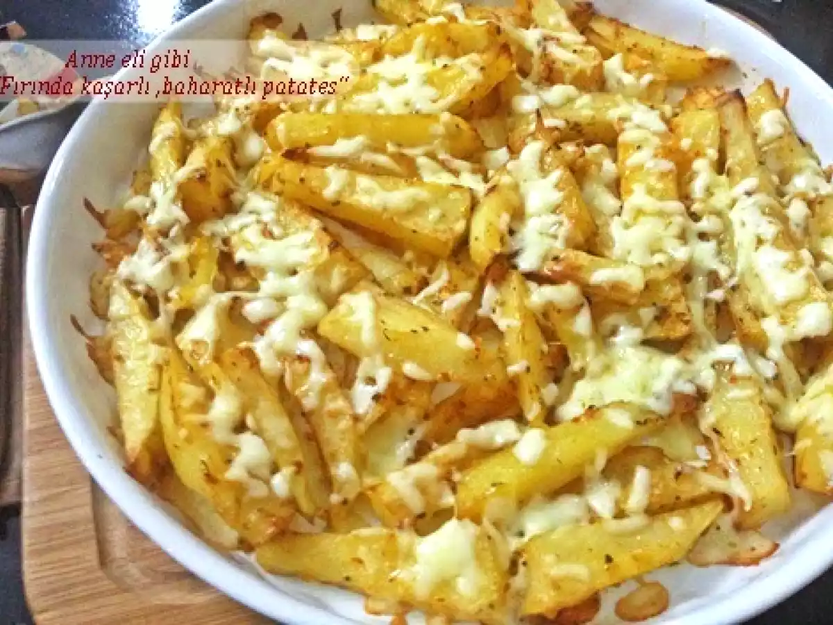 Fırında Kaşar Peynirli, Baharatlı Patates - fotoğraf 2