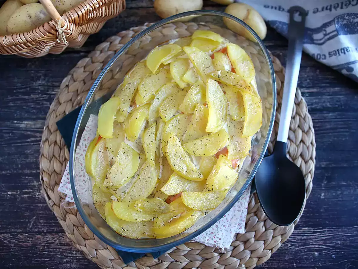 Fırında Patates ve Füme Somon Graten - fotoğraf 4
