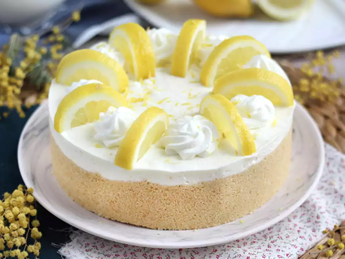 Fırında pişmeyen limonlu cheesecake