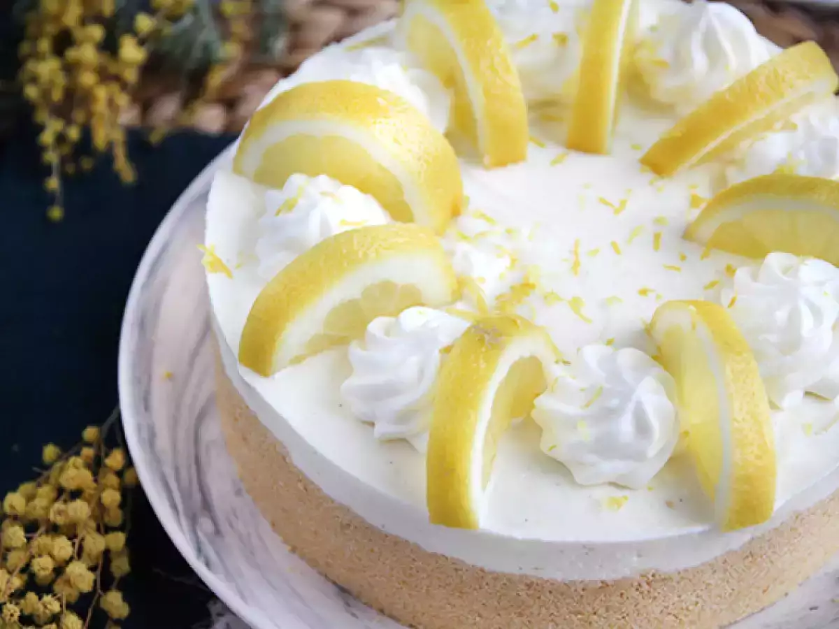 Fırında pişmeyen limonlu cheesecake - fotoğraf 2