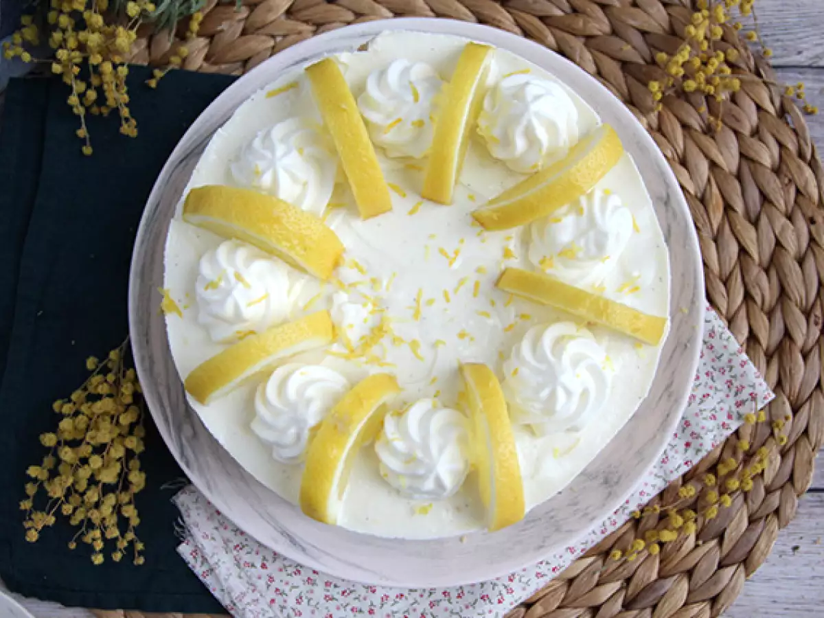 Fırında pişmeyen limonlu cheesecake - fotoğraf 3