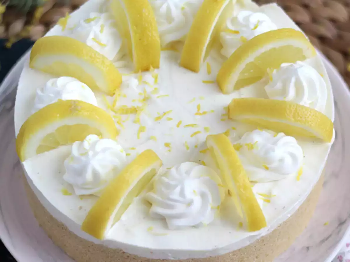 Fırında pişmeyen limonlu cheesecake - fotoğraf 5