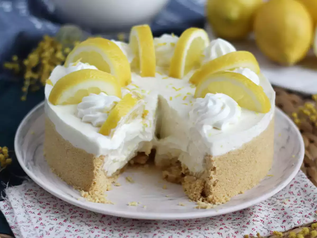 Fırında pişmeyen limonlu cheesecake - fotoğraf 7