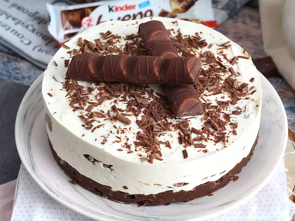 Fırında pişmeyen muhteşem Kinder Bueno cheesecake - fotoğraf 4