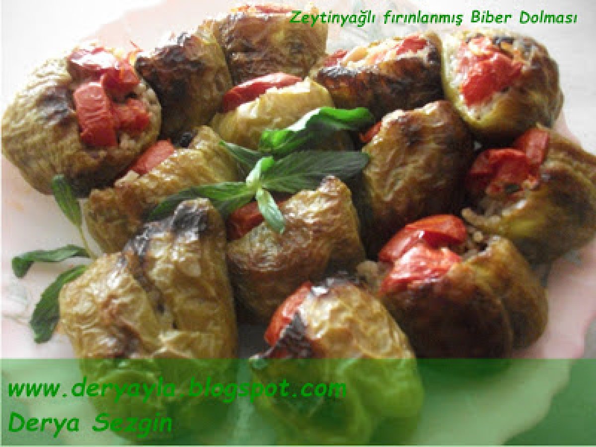 Fırınlanmış Zeytinyağlı Biber Dolması