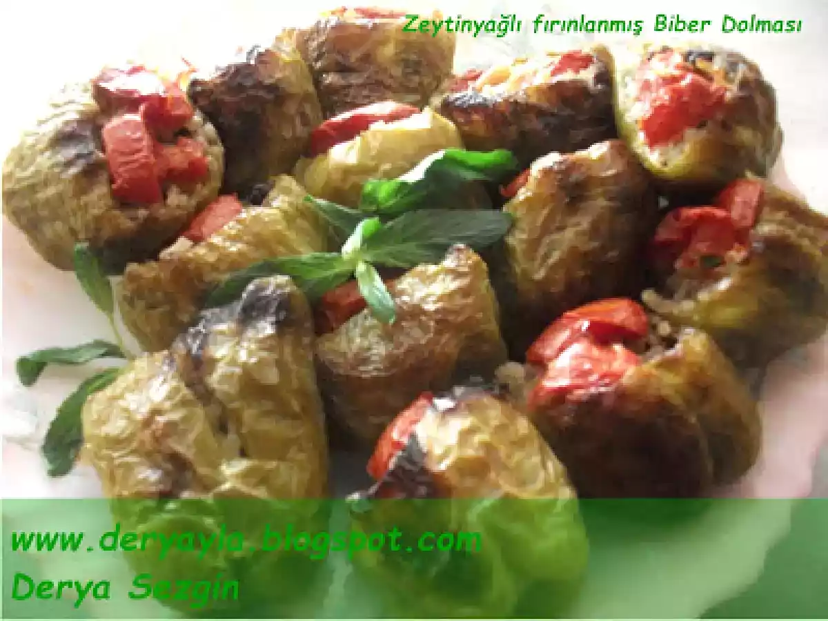 Fırınlanmış Zeytinyağlı Biber Dolması