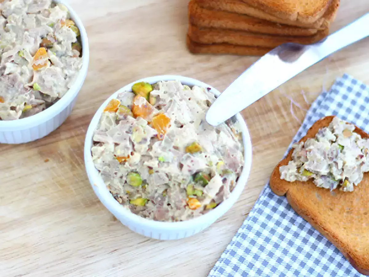 Fıstıklı hardallı tavuk rillettes - fotoğraf 2
