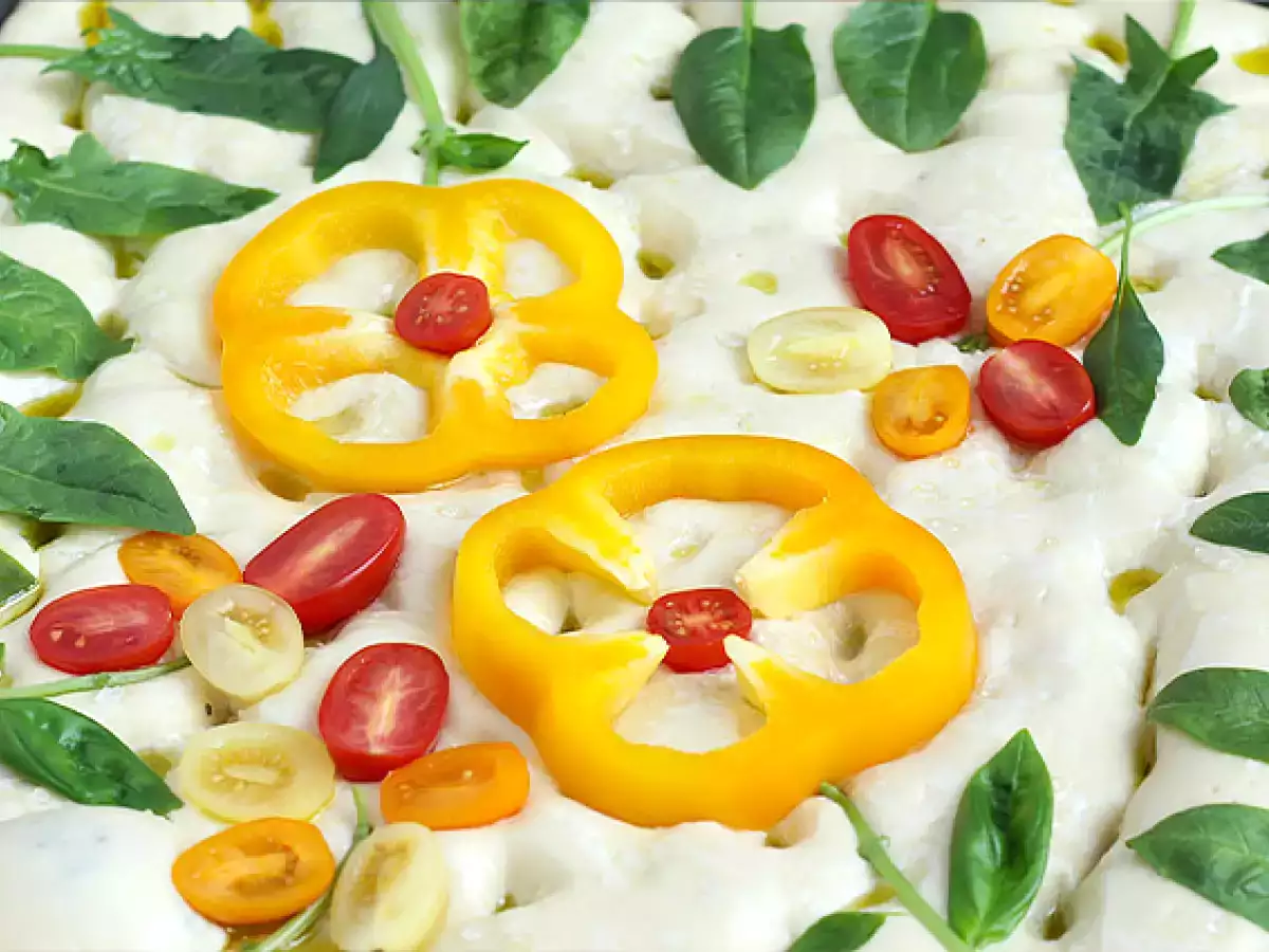 Focaccia çiçekleri - focaccia sanatı - fotoğraf 3