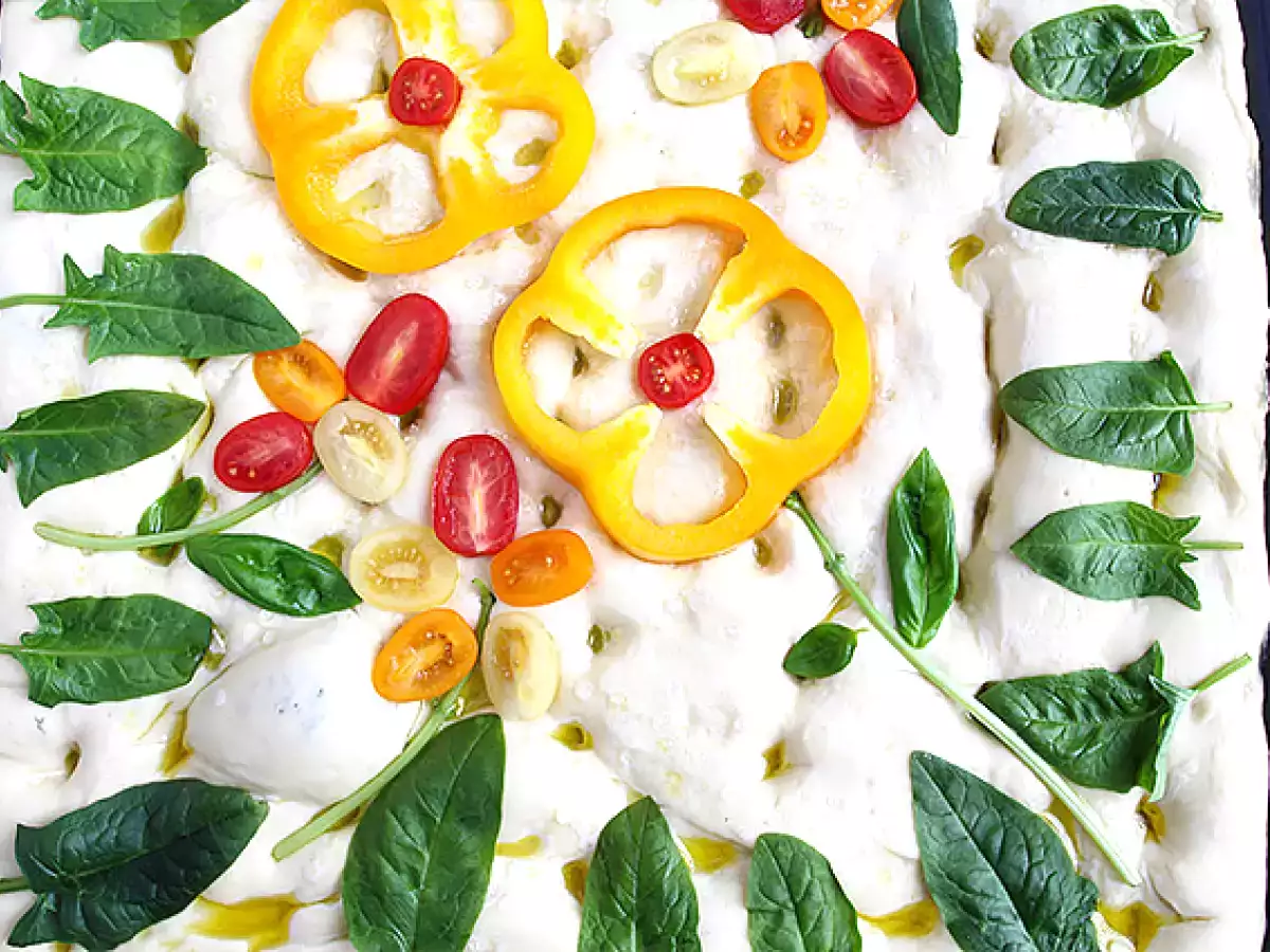 Focaccia çiçekleri - focaccia sanatı - fotoğraf 4