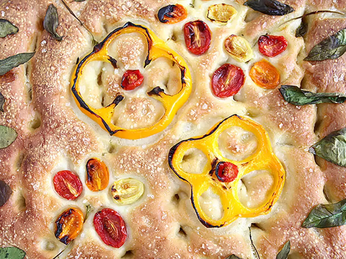 Focaccia çiçekleri - focaccia sanatı - fotoğraf 6