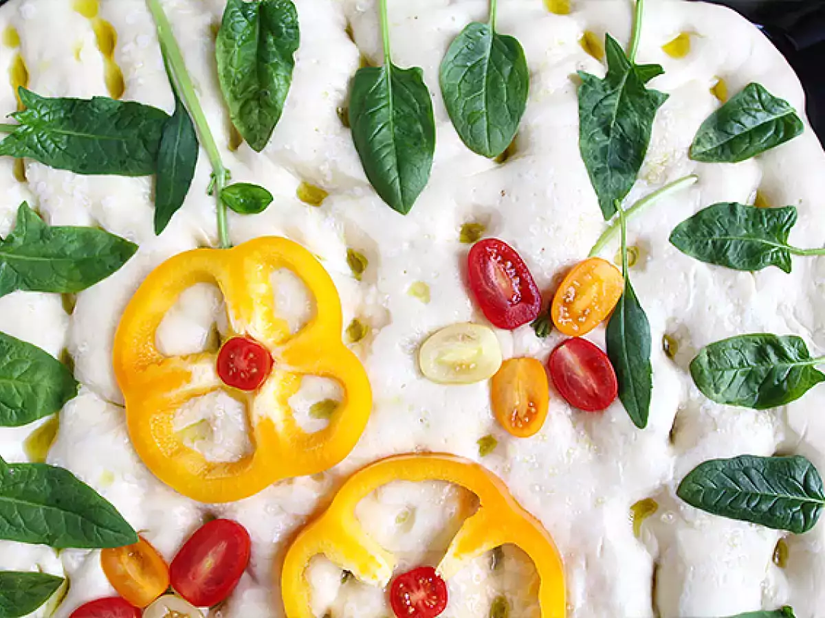 Focaccia çiçekleri - focaccia sanatı - fotoğraf 7