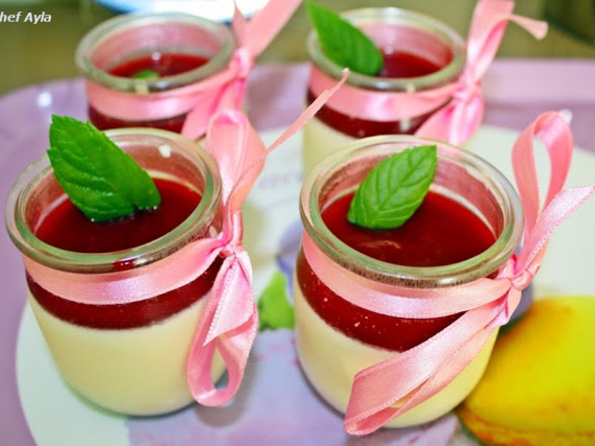 Frambuaz'li Panna cotta