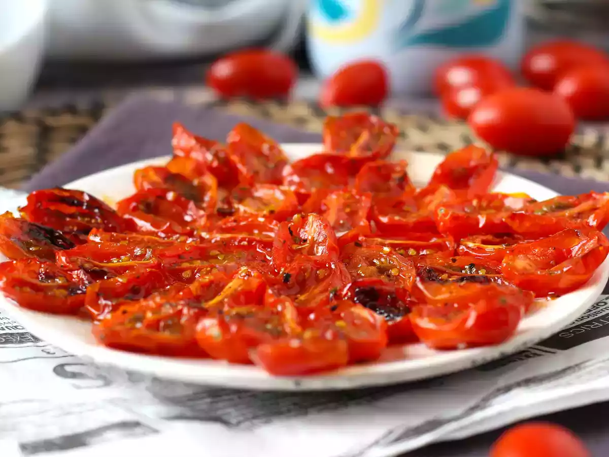 Fritözde domates konfit