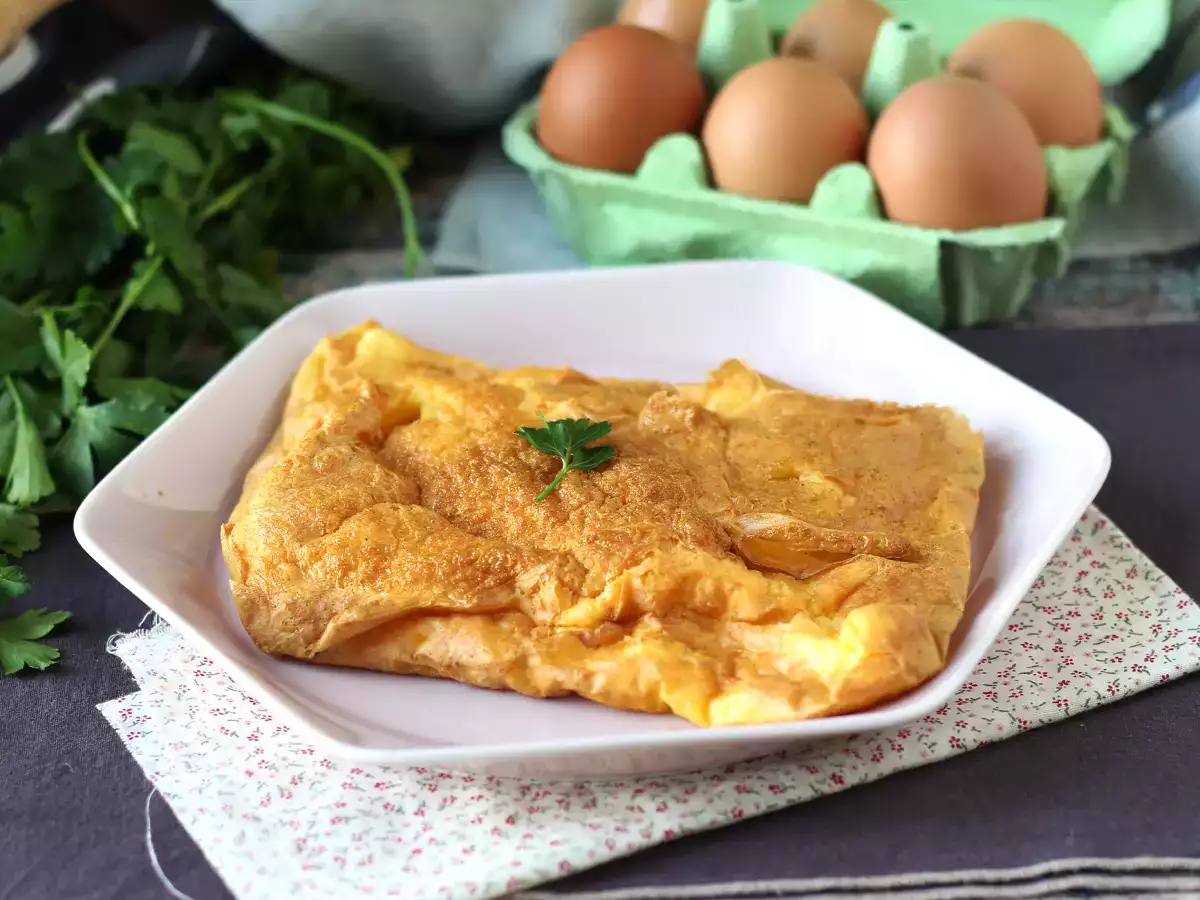 Fritözde omlet, mutfakta hiçbir şeyi kirletmeden hafif bir tarif! - fotoğraf 4