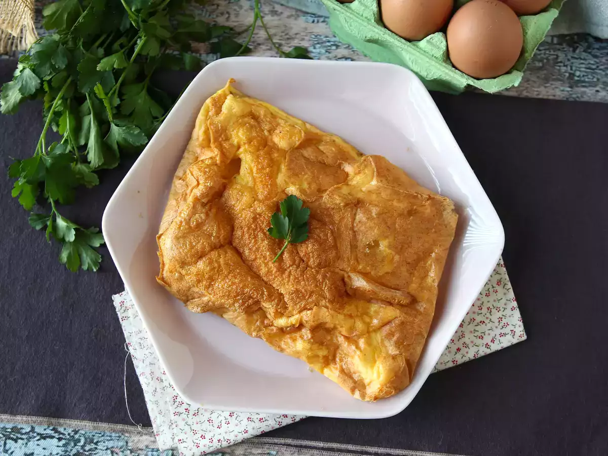 Fritözde omlet, mutfakta hiçbir şeyi kirletmeden hafif bir tarif! - fotoğraf 5