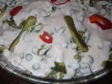 Garnitürlü kat kat patetes salatası - fotoğraf 2