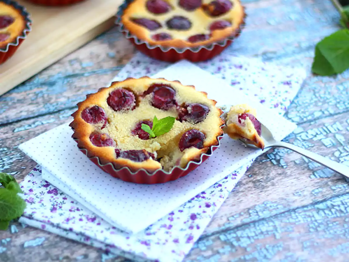 Glutensiz mini vişneli clafoutis - fotoğraf 3
