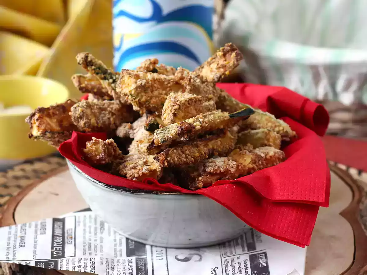 Hava fritözü ile kabak kızartması