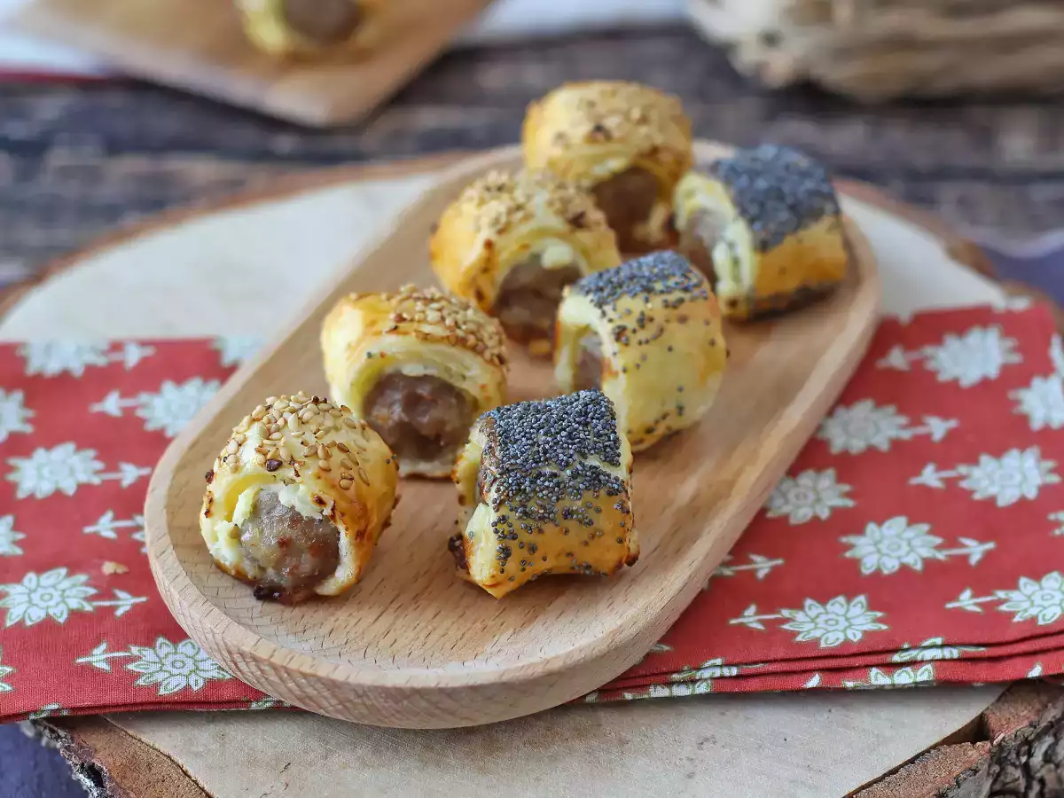 Hava fritözünde sosisli ve peynirli rustici - fotoğraf 4