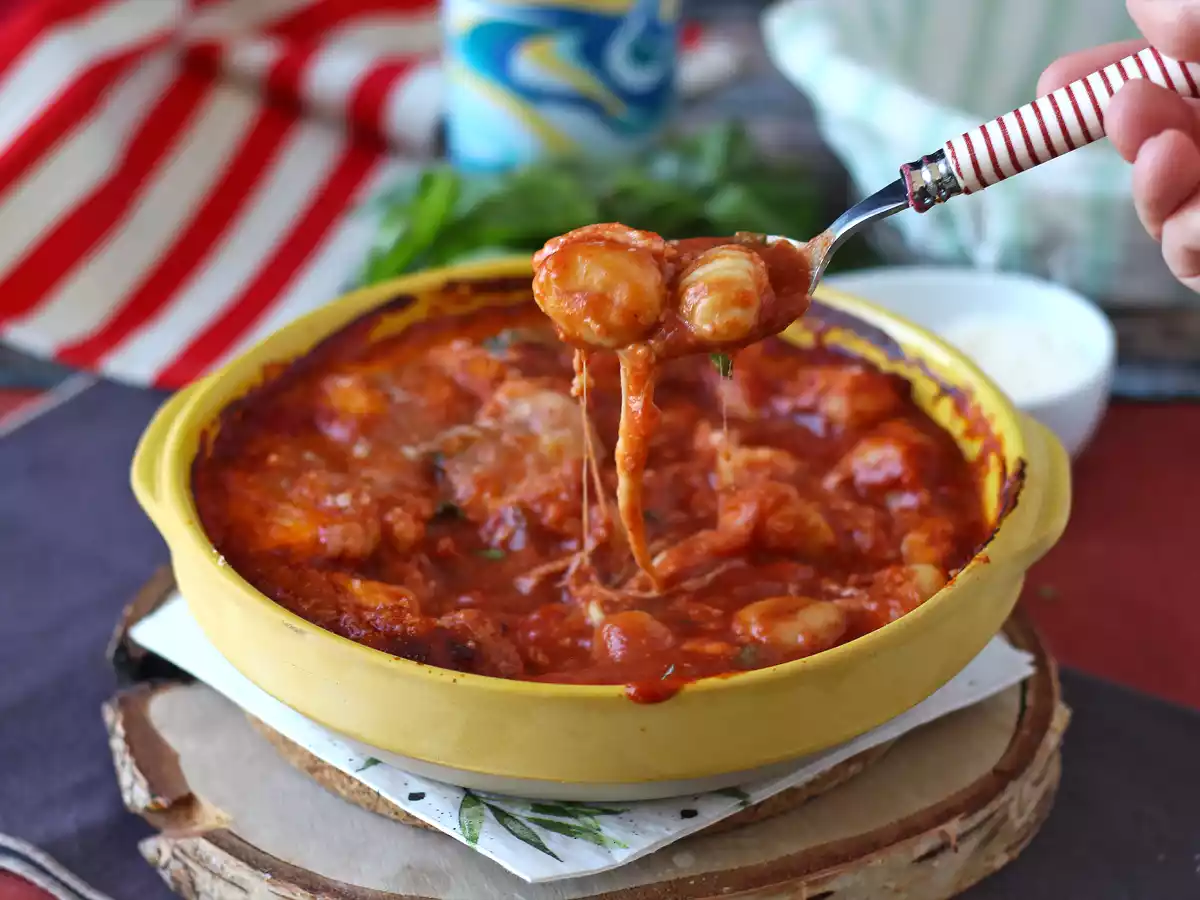 Hızlı ve rahatlatıcı domates ve mozzarella gnocchi graten - fırında gnocchi alla sorrentina - fotoğraf 2