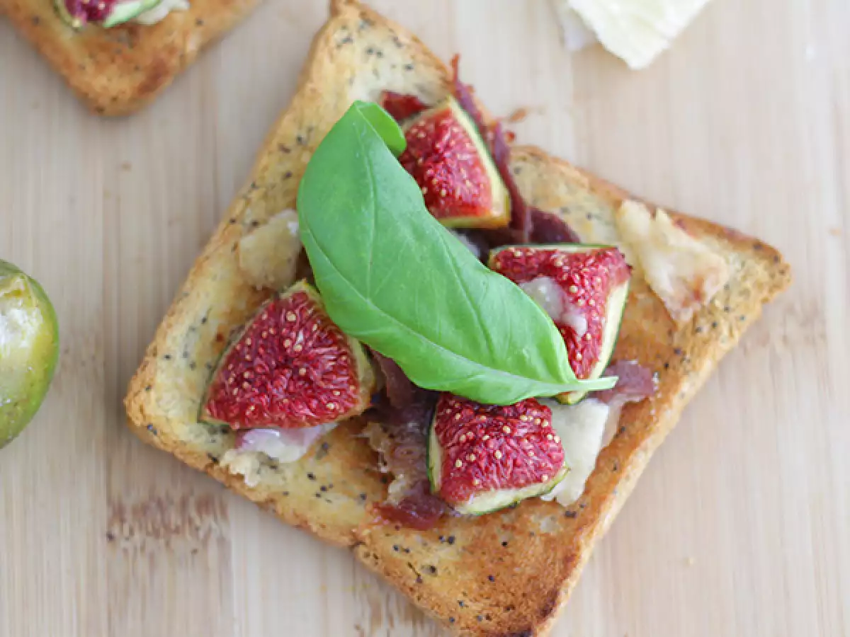 İncirli, Parmesanlı ve Parma Jambonlu Bruschetta - fotoğraf 3