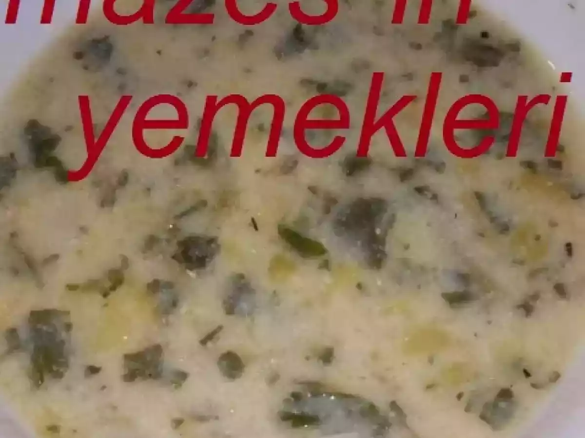Ispanak pırasa terbiyeli çorba