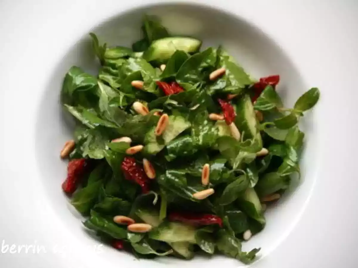Ispanak - tere ve naneli salata........