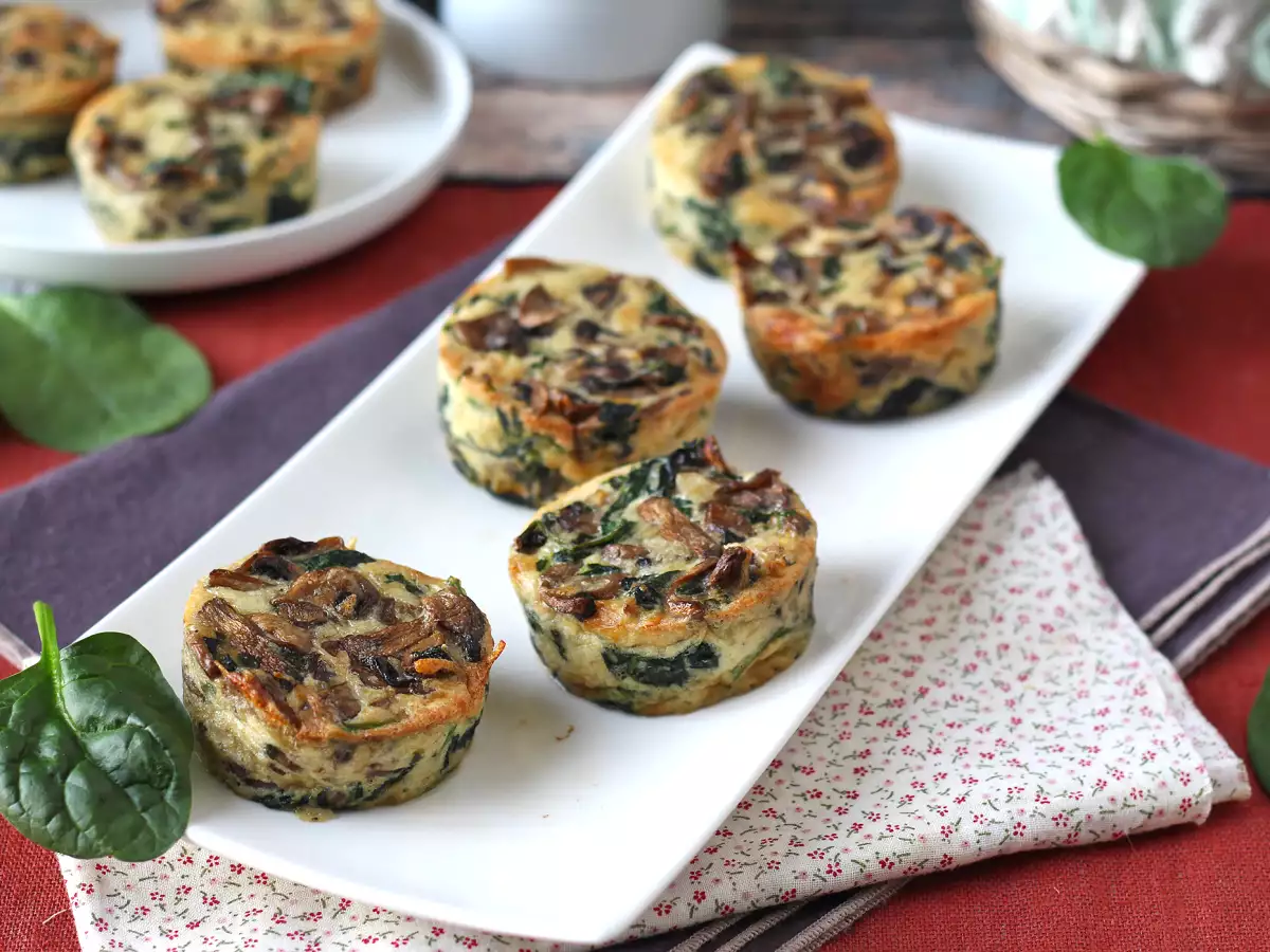 Ispanaklı ve Mantarlı Mini Tuzlu Flan - fotoğraf 5