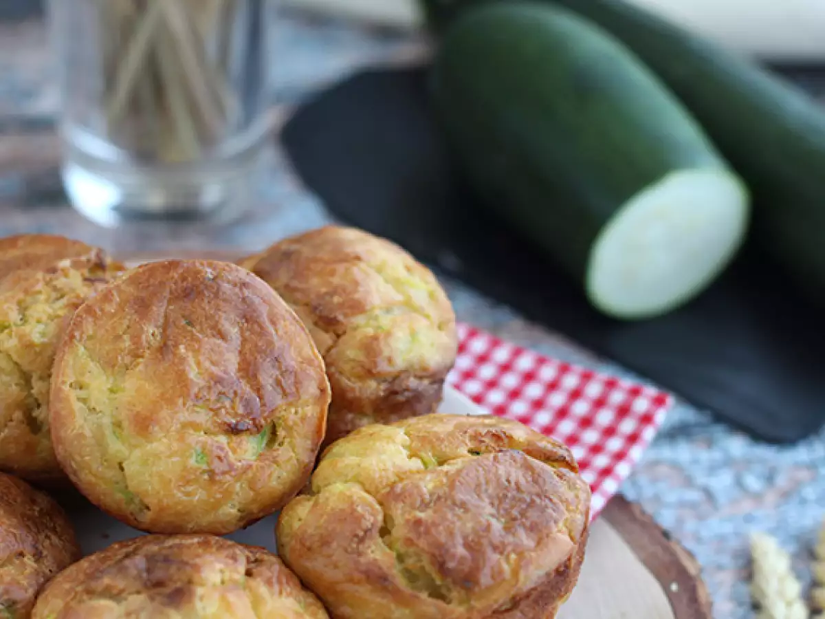Kabaklı ve keçi peynirli muffinler - fotoğraf 3