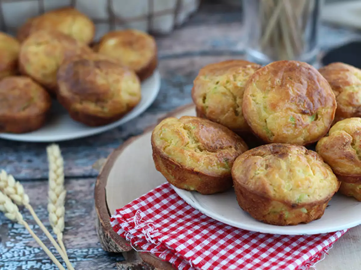 Kabaklı ve keçi peynirli muffinler - fotoğraf 5