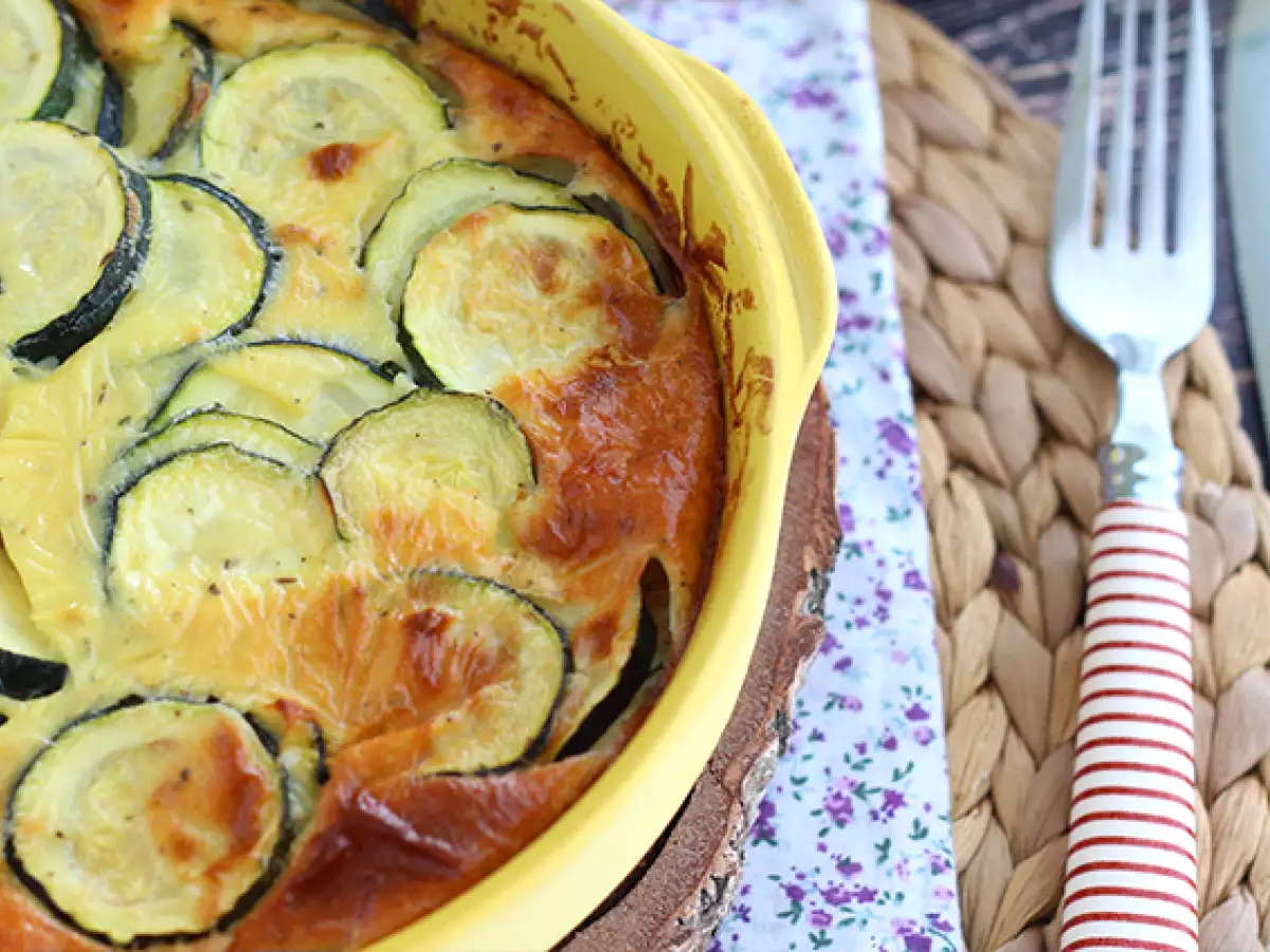 Kabaklı ve keçi peynirli tuzlu clafoutis - fotoğraf 3